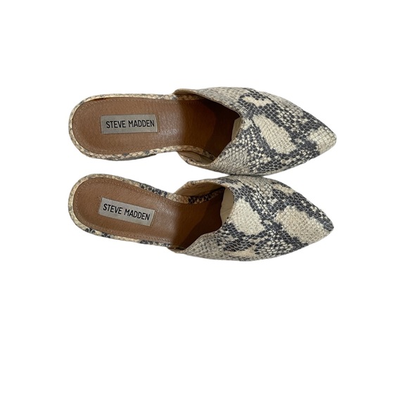 Steve Madden Superior Snake Skin Mules - Picture 8 of 8
